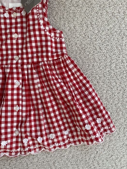 Мила сукня в клітинку Next 74-80 розмір