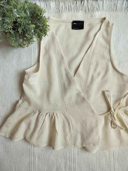 Жилет, блуза, топ молочний asos XS/S