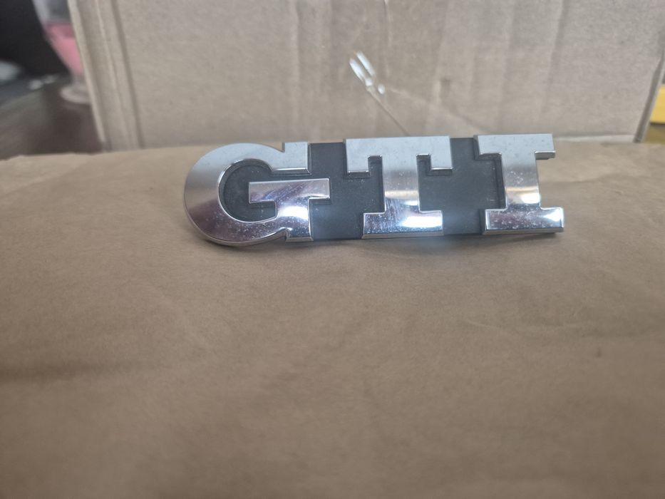 oryginalny napis emblemat Gti przód grill vw Golf 5 6 7 Polo 9n 6r nowy oe