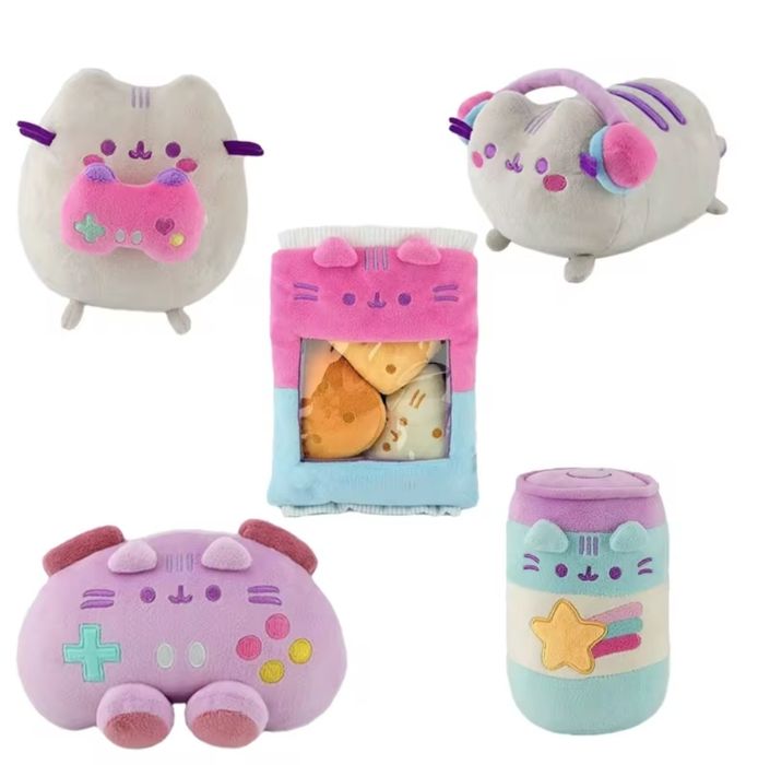 Пушин кет кэт pusheen  серия с джойстиком наушниками банка ангел pushen