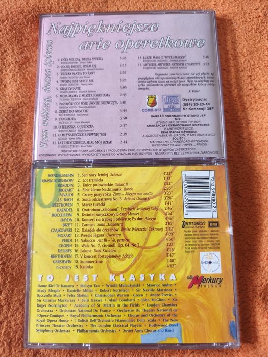 Płyty CD dla miłośników utworów operowychi operetkowych.