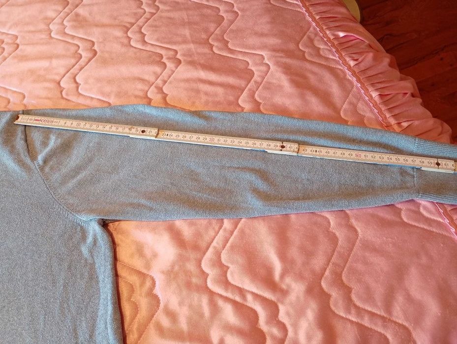 Sweter męski bawełna 100% niebiesko- błękitny