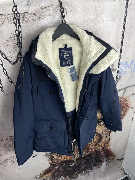 ЗНИЖКА! Зимова парка на хутрі, водостійка, Abercrombie & Fitch! з США!