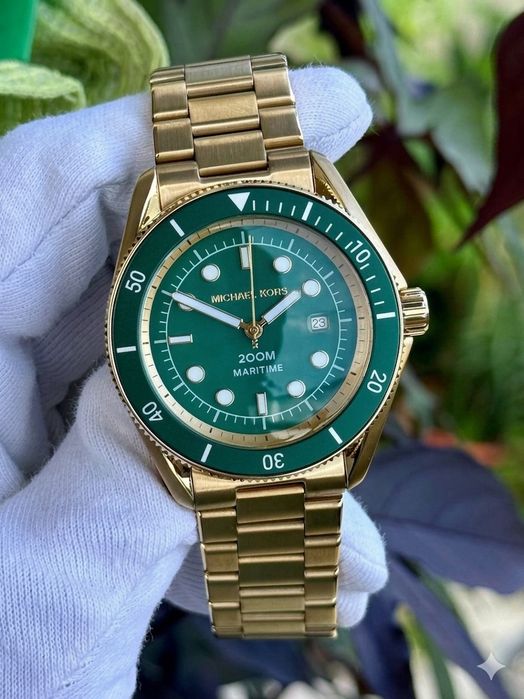 Zegarek Michael Kors MARITIME Gold Stainless Steel 42mm - męski
