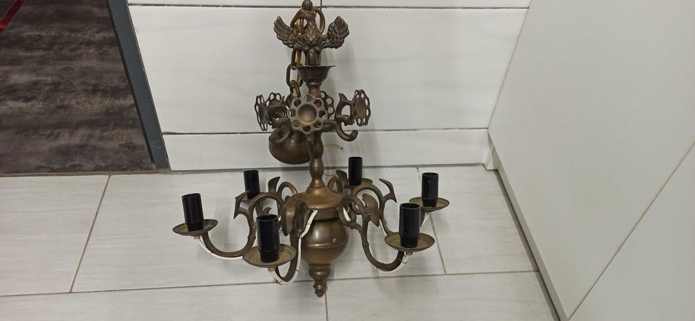 Żyrandol/lampa księstwo warszawskie, 6 punktów świetlnych