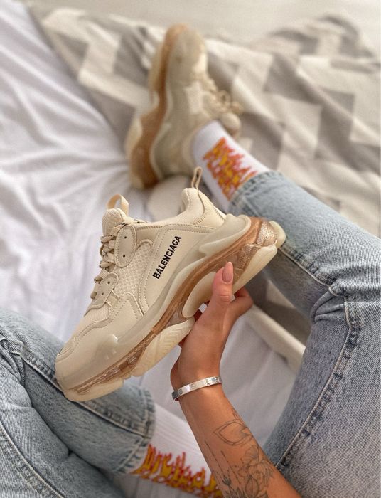 Buty Balenciaga Triple S gold 36-40 unisex trampki sneakersy