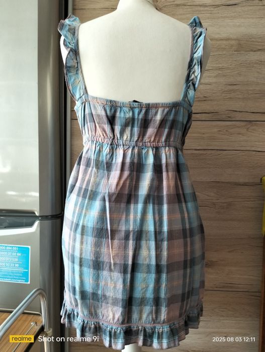 Tunika w kratkę z bawełny; George; rozmiar L