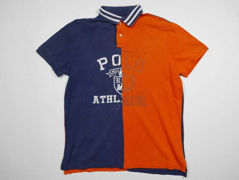 Koszulka Polo Ralph Lauren Unikat Herb Rugby Dwukolor L