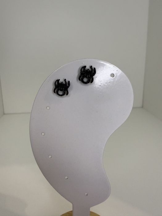 Kolczyki czarne pająki halloween pająk