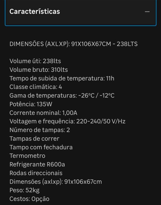 Arca horizontal  seminova