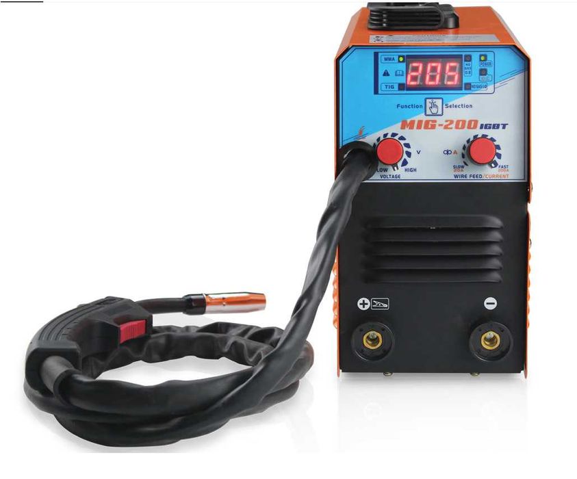 F646 Máquina soldar MIG-200 IGBT MIG MMA TIG soldagem sem gás