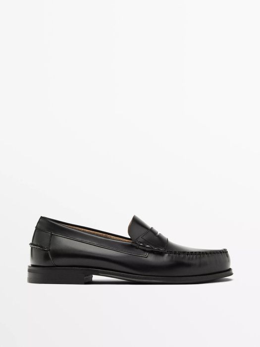 Шкіряні лофери Massimo Dutti