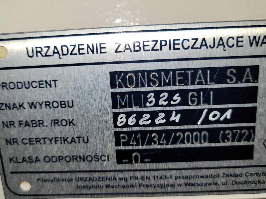 Sejf/kasa pancerna Konsmetal klasa 0/A zamek szyfrowy mechaniczny
