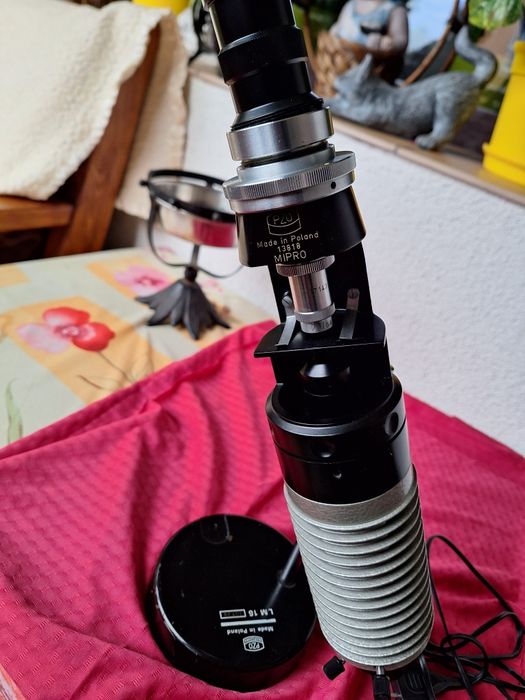 Mikroskop PZO Warszawa.