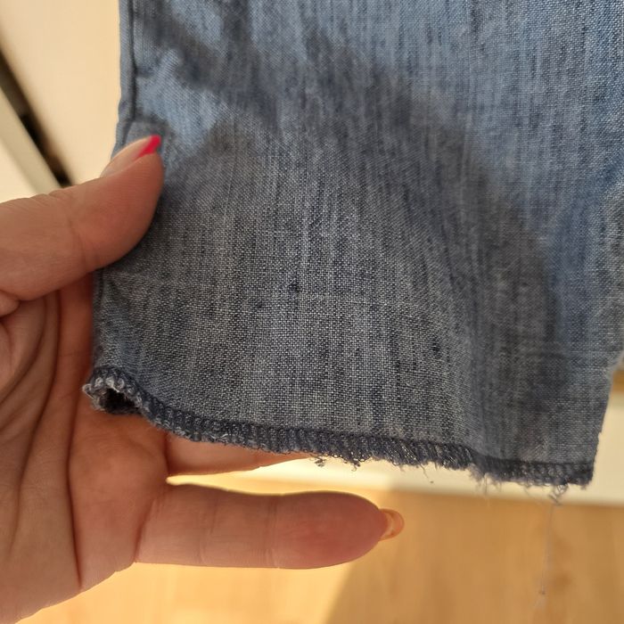 Spodnie materiałowe hm m 38 l 40 len linen długie