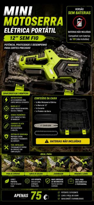 Serra portátil 75€. Oportunidade