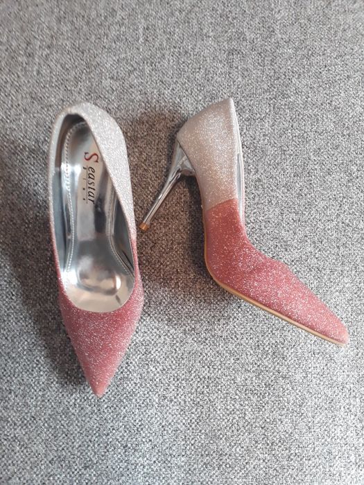 Szpilki,ombre, błyszczące,r.38 Nowe,piękne!