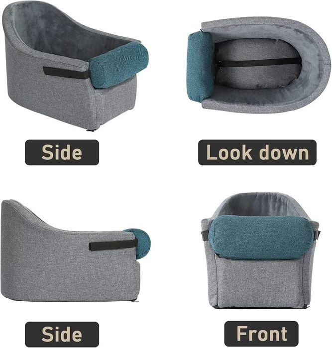 Fotelik samochodowy na podłokietnik dla małego psa 804