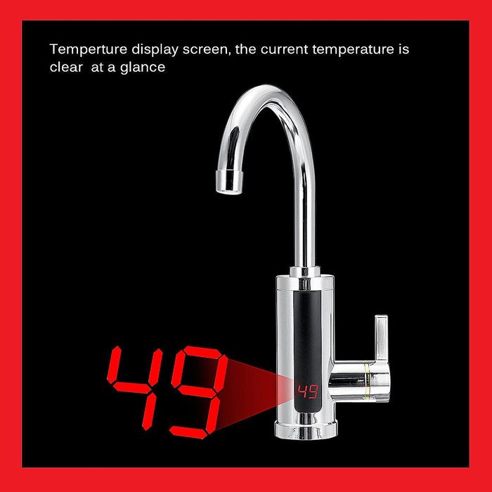 Кран-водонагрівач Delimano RX 011, з дисплеєм, нижнє підключення