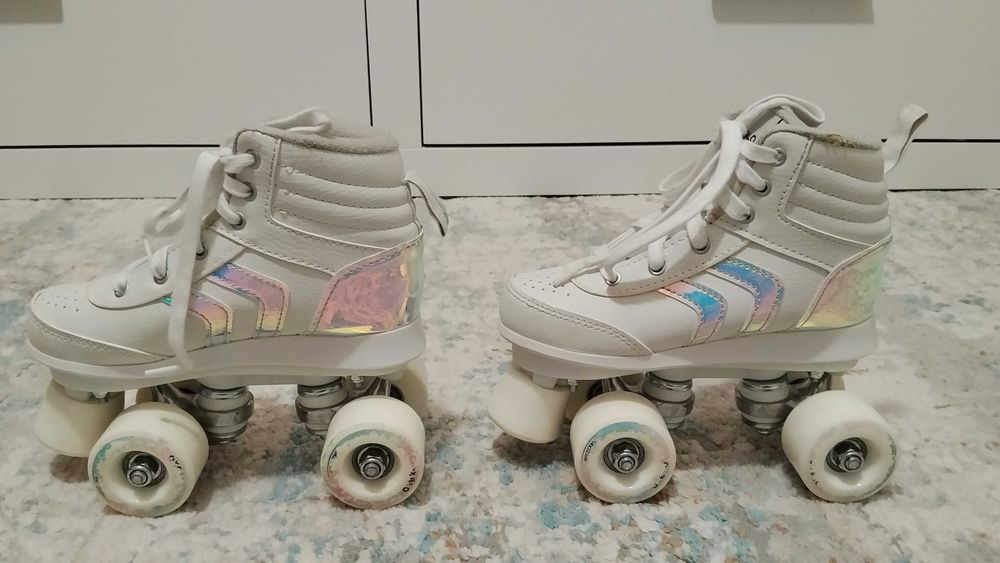 patins 4 rodas Oxelo QUAD 100 para criança - tamanho 32