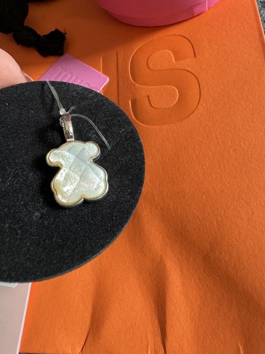 Nowa srebrna zawieszka Tous Color masa perłowa certyfikat