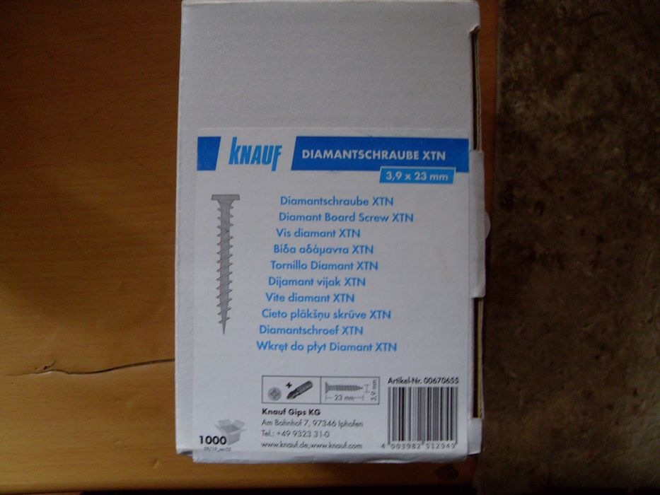 Саморез KNAUF Diamant XTN 3,9*23 мм (1000 шт/уп.)