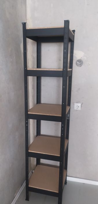 Стелаж меткас чорний квадратний 1800*40*40