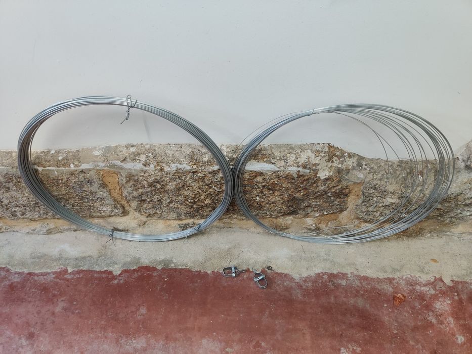 Rede elástica galvanizada, com acessórios, para vedação (1,5m altura)