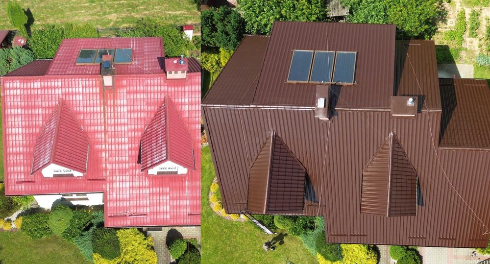 Malowanie mycie Dachów dachu pokryć dachowych WYCENA GRATIS