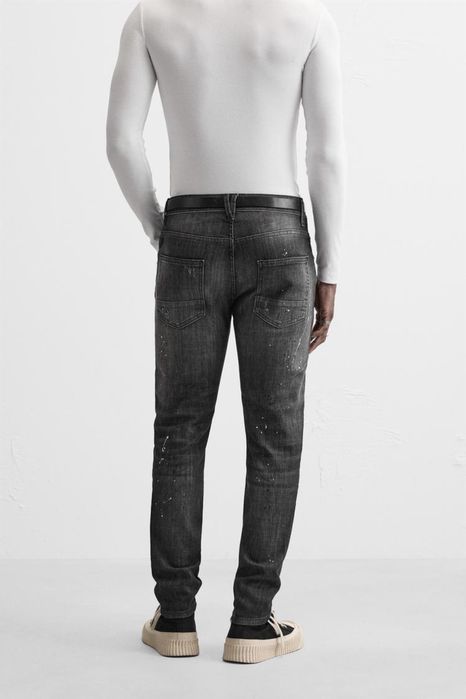 Джинси zara ripped skinny fit з потертостями та плямами фарби S usa 30