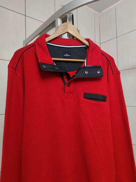 sweter sweterek XL Engbers made czerwona pomarańczowa brand męski XL s