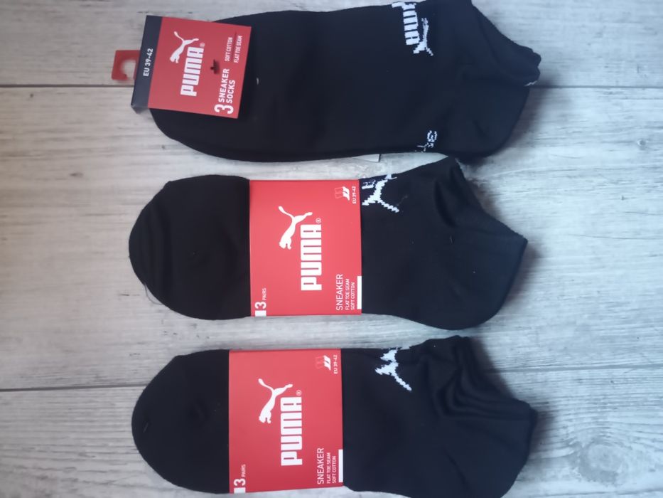 Puma skarpety czarne stopki 9par