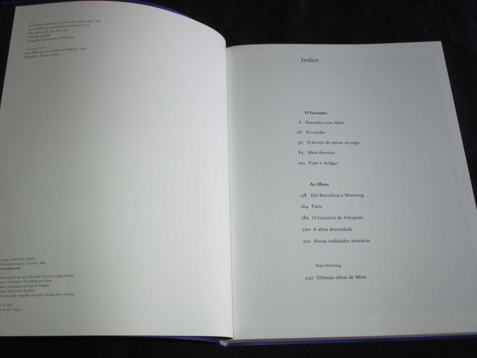 Livro Joan Miró Walter Erben Homem e a Obra Taschen