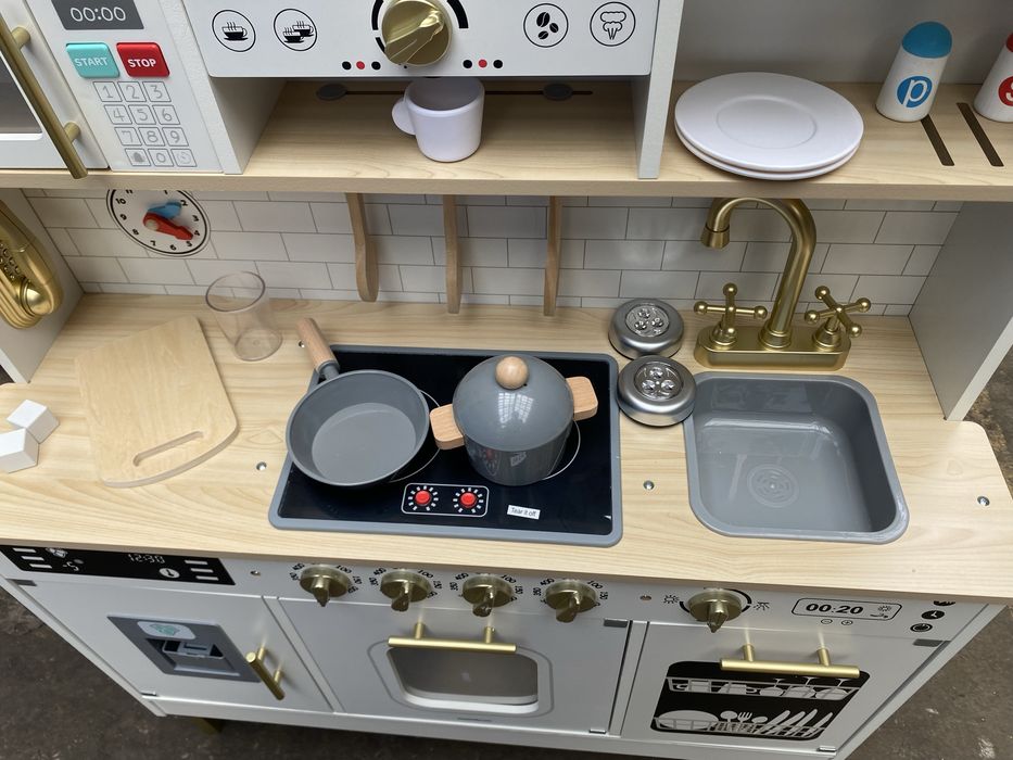 Кухня іграшкова деревянна велика з аксесуарами кухня детская