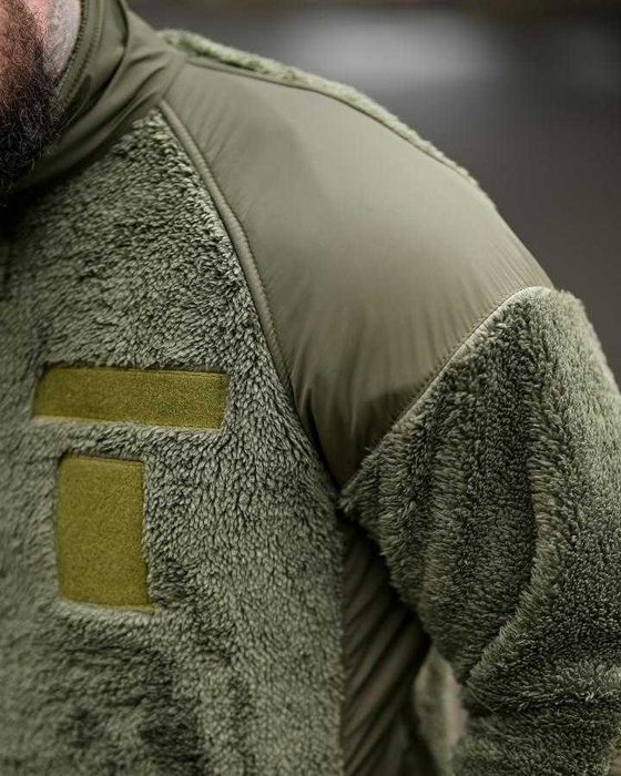 Тактична флісова куртка олива S-XXL  Тепла  Без передоплати