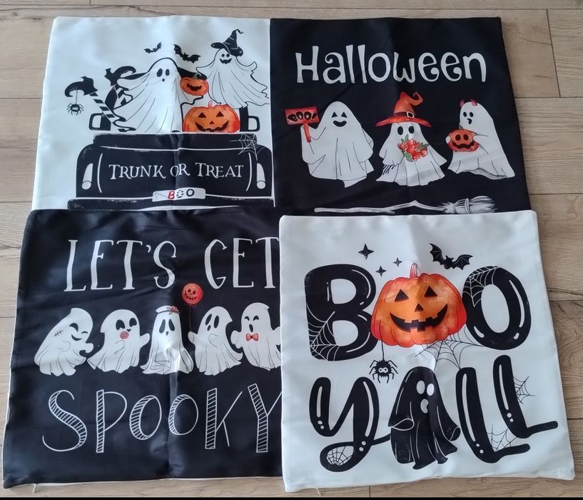 Nowy zestaw poduszek poduszki dekoracyjne 45 x 45 Halloween duch duchy