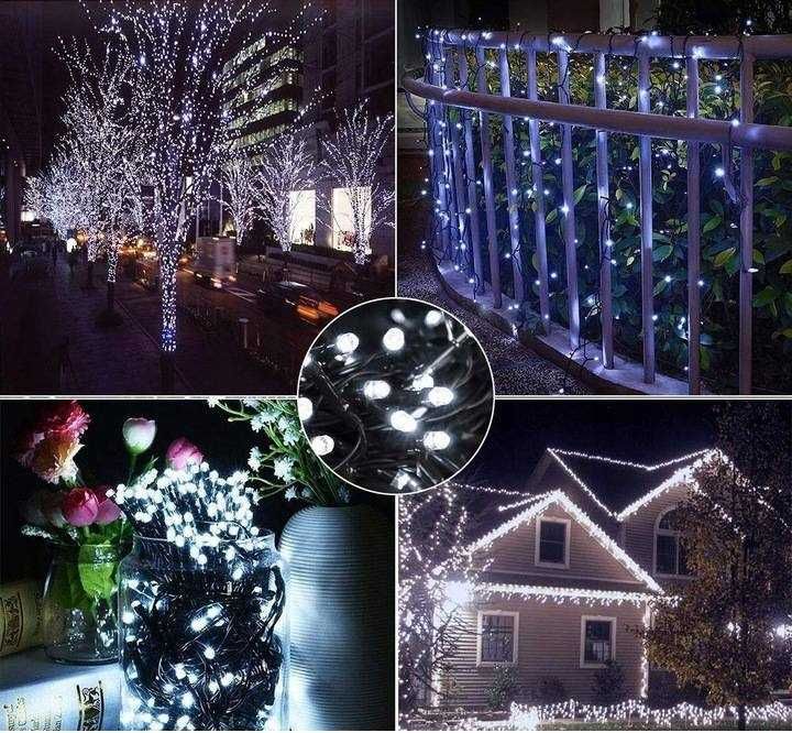 LAMPKI CHOINKOWE 1000 LED + FLASH Błysk Światełka Kurtyna Zewnętrzne