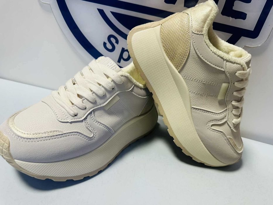Big Star ocieplane sneakersy beżowe SS274008    37 - 41