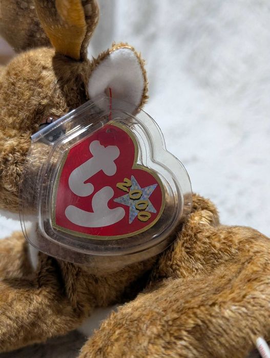 TY Beanie Babies Roxie renifer z czerwonym nosem 2000