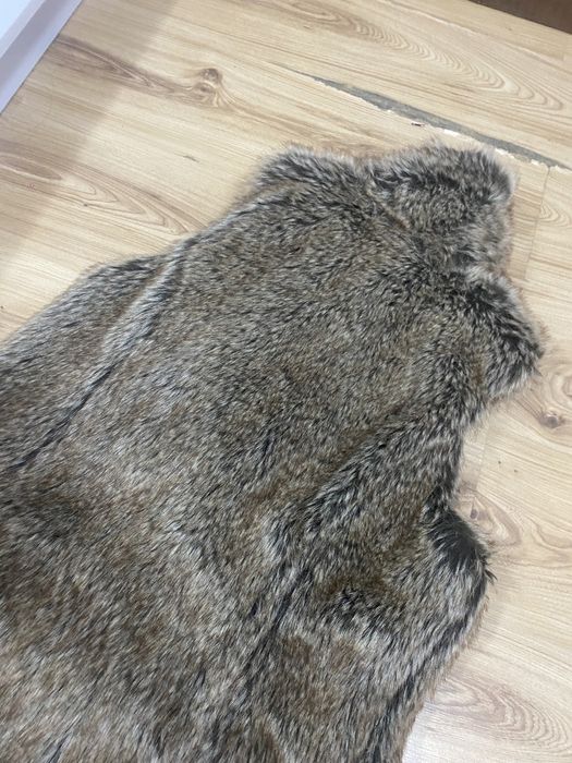 futro brazowe bezrekawnik