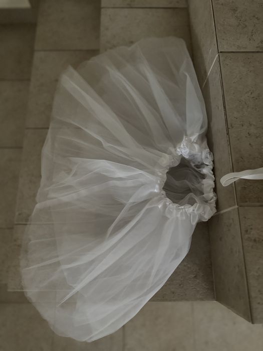 Asas, tutu e arco branco