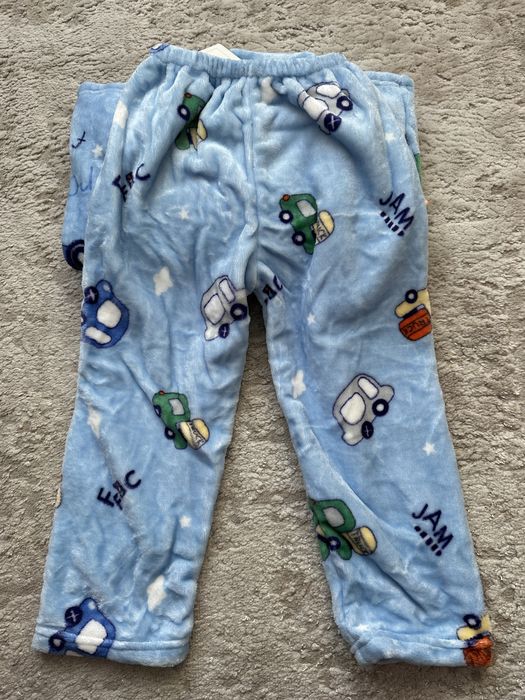 Дитяча тепла піжама з машинками  (флісова, дуже м’яка)
