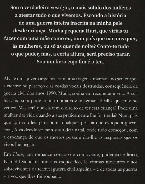 Livro Huris de Kamel Daoud Trad. Portuguesa [Portes Grátis]