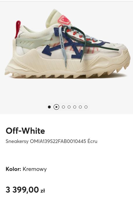 Adidasy sklep2.5tyś  Odsy Offwhite 43 jak nike boss sneakers