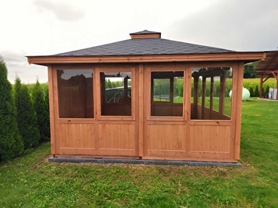 Altana 23 Ogrodowa 4x4 Szklana | Z Gontem i Impregnacją od PRODUCENTA