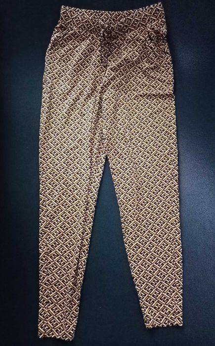 Next spodnie damskie joggers letnie wzór retro wiskoza elastan XS-34
