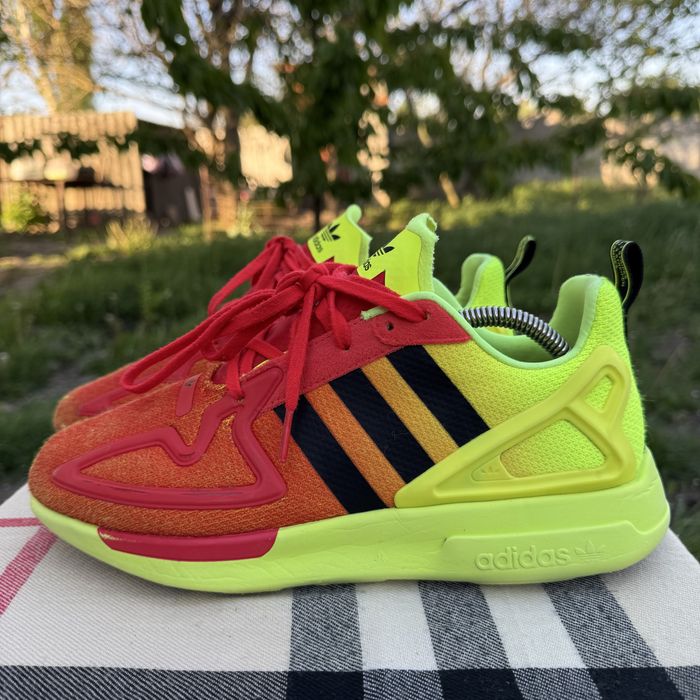 4色　12枚ビブス　レッド、イエロー、グリーン、オレンジ Кроссовки Adidas ZX 2K Flux Orange/Green, 42 размер, Оригинал: 700