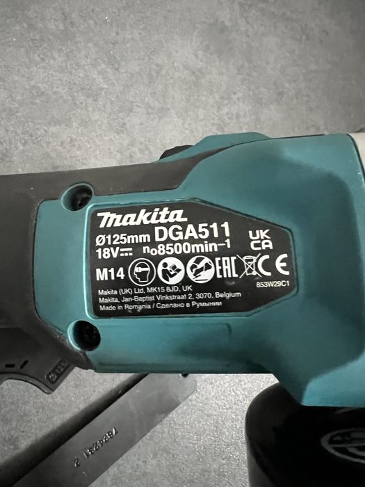 Безщіткова Акум.болгарка Makita DGA 511 (рег.оборотів)