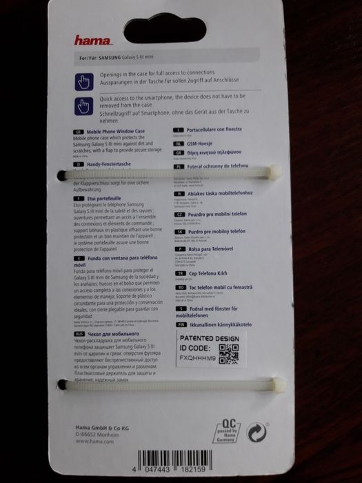 Etui futerał z klapką Samsung Galaxy S III mini biały, Hama