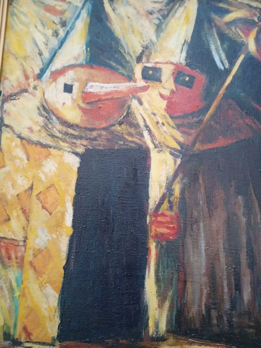 Tadeusz Makowski - Dwoje dzieci z wiatraczkiem - obraz olejny